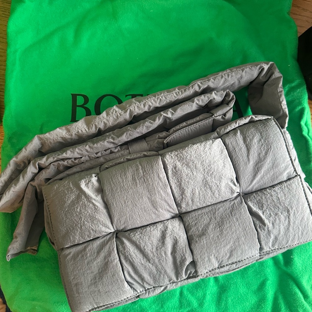 Bottega Veneta Padded Tech Cassette Bag in Thunder